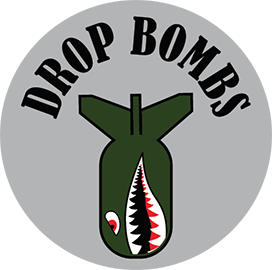 DROP BOMBS KNOB DECAL