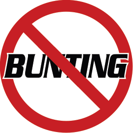 NO BUNTING KNOB DECAL